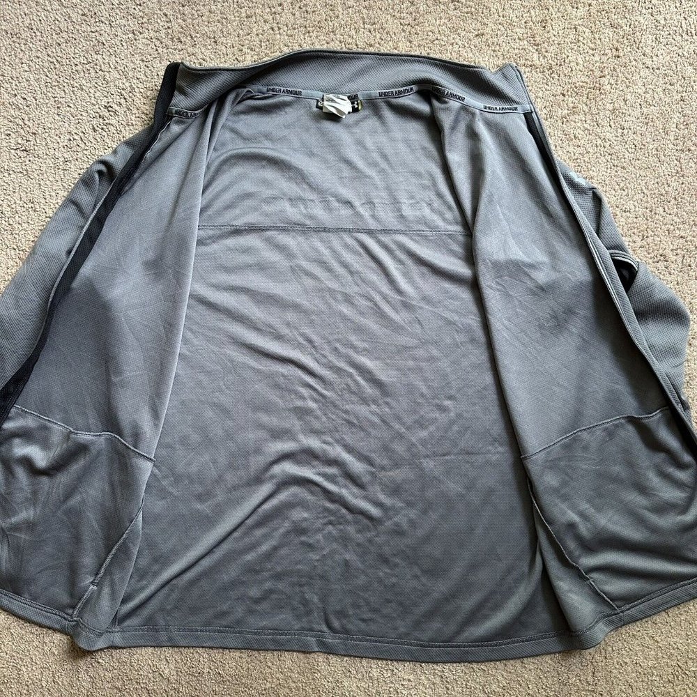 Under Armour Jacket Men's 2XL Full Zip Mock Neck Long Sleeve Sweater - Picture 3 of 14